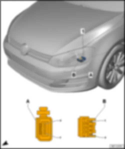 VW GOLF VARIANT 2016 Left gas discharge bulb control unit J343