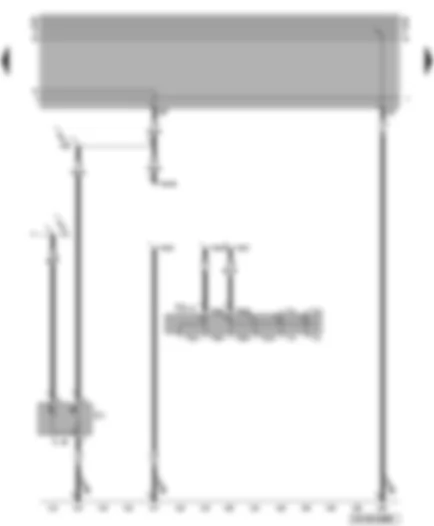 Wiring Diagram  VW GOLF 1999 - Self-diagnosis wiring junction - cigarette lighter