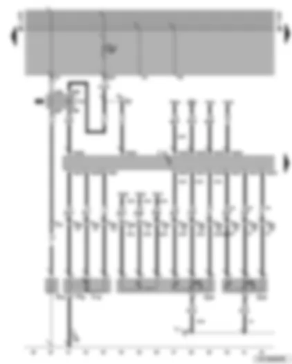 Wiring Diagram  VW GOLF 1997 - Mono-Motronic control unit - intake manifold preheating - throttle valve potentiometer