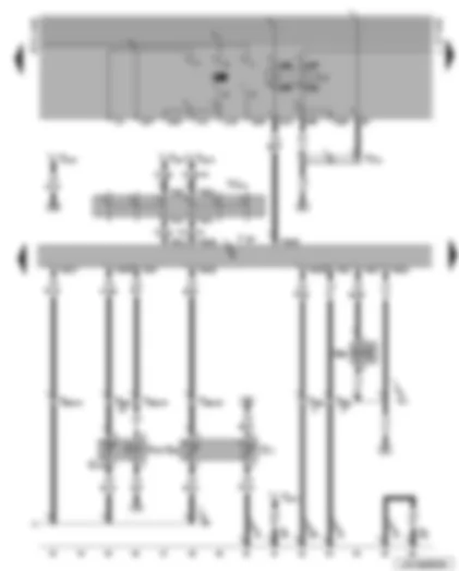 Wiring Diagram  VW GOLF 1992 - Mono-Motronic control unit - injectors