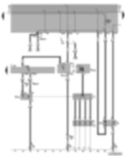 Wiring Diagram  VW GOLF 1992 - Mono-Motronic control unit - ignition system - fuel pump