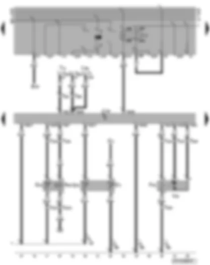 Wiring Diagram  VW GOLF 1995 - Mono-Motronic control unit - injectors - throttle valve positioner