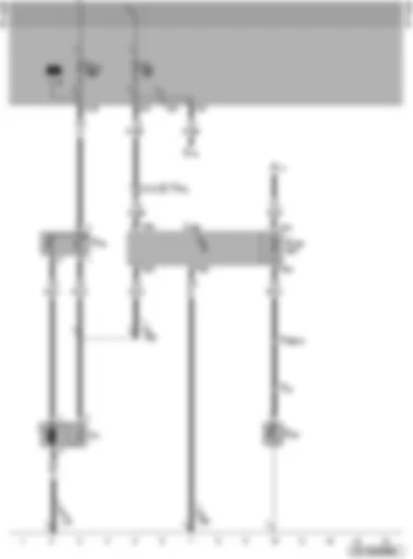 Wiring Diagram  VW GOLF 1996 - Radiator fan control unit - radiator fan - thermal switch for radiator fan