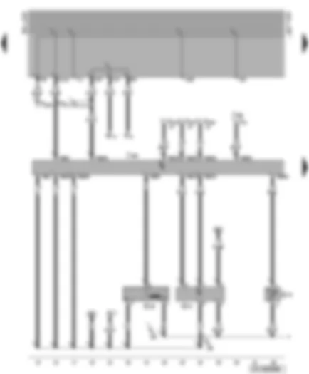 Wiring Diagram  VW GOLF 1997 - Diesel direct injection system control unit - engine speed sender - air mass meter