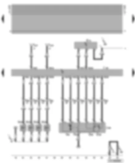 Wiring Diagram  VW GOLF 1998 - Simos control unit - injectors - air mass meter - throttle valve module