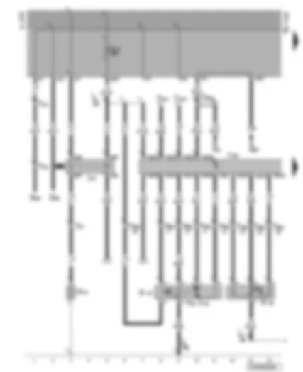 Wiring Diagram  VW GOLF 1993 - Intake manifold preheating - throttle valve potentiometer - throttle valve positioner - Mono-Motronic control unit