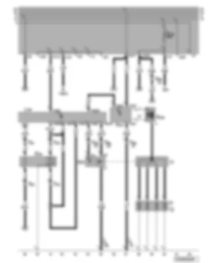 Wiring Diagram  VW GOLF 1995 - Fuel pump - lambda probe - Mono-Motronic control unit - ignition system
