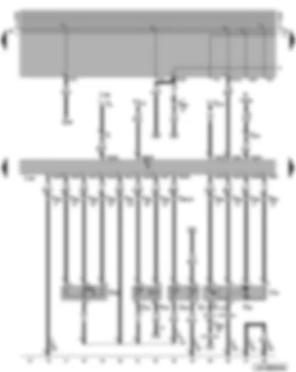 Wiring Diagram  VW GOLF 1995 - Mono-Motronic control unit - throttle valve potentiometer - intake air temperature sender - coolant temperature sender - idling speed switch - throttle valve positioner