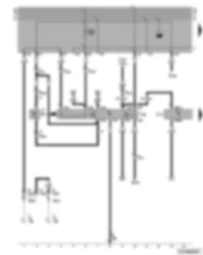 Wiring Diagram  VW GOLF 1995 - Starter inhibitor and reversing light relay - automatic gearbox control unit