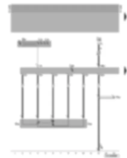 Wiring Diagram  VW GOLF 1996 - Climatronic control unit - Climatronic operating and display unit - temperature flap control motor