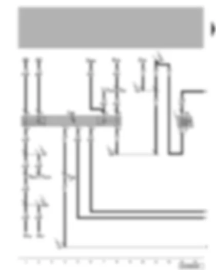Wiring Diagram  VW GOLF 1998 - Starter inhibitor and reversing light relay