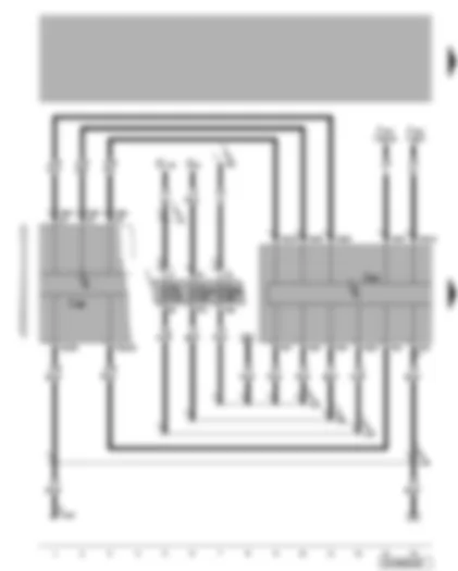 Wiring Diagram  VW GOLF 1998 - Control unit with display for radio and navigation system - dash panel insert