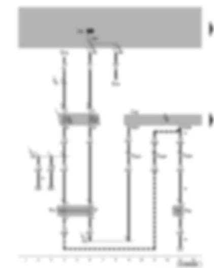 Wiring Diagram  VW GOLF 1999 - Motronic control unit - clutch pedal switch - brake light switch - brake pedal switch for CCS