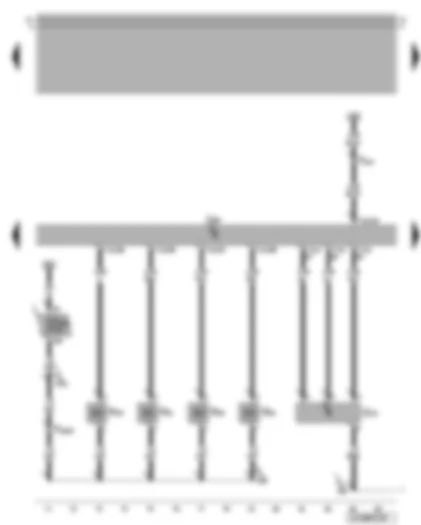 Wiring Diagram  VW GOLF 1999 - Motronic control unit - injectors - air mass meter