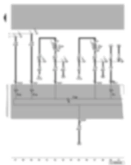 Wiring Diagram  VW GOLF 2000 - Dash panel insert - turn signal warning lamp - main beam warning lamp