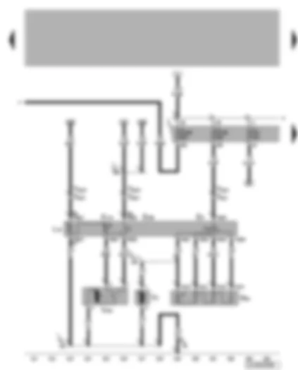 Wiring Diagram  VW GOLF 2001 - Fresh air blower switch - fresh air/air recirculation flap switch - fresh air blower - fresh air and air recirculation flap control motor
