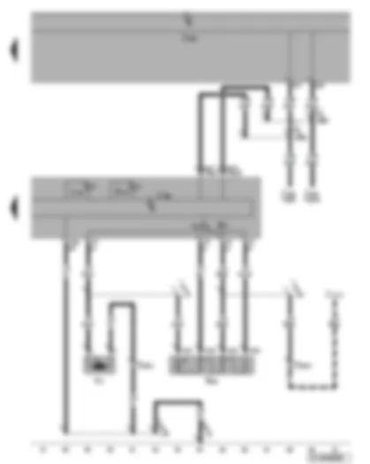 Wiring Diagram  VW GOLF 2004 - Air conditioning system control unit - fresh air blower switch - fresh air blower