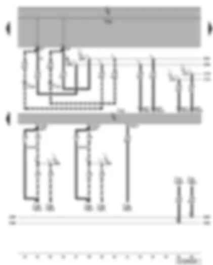 Wiring Diagram  VW GOLF 2005 - Connection for: Data bus diagnostic interface - onboard supply control unit - headlight range control - control unit - control unit in dash panel insert