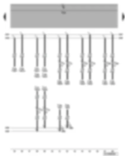 Wiring Diagram  VW GOLF 2005 - Connection for: Parking aid - air conditioning system control unit - Climatronic control unit - driver door/front passenger door control unitcontrol unit - automatic gearbox control unit - four-wheel drive - special vehicles