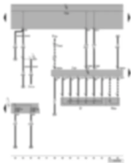 Wiring Diagram  VW GOLF 2005 - Control unit for steering column electronics - ignition/starter switch - solenoid for ignition key withdrawal lock - fuses