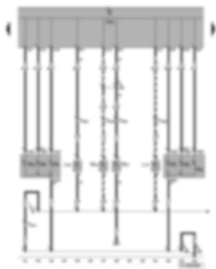 Wiring Diagram  VW GOLF 2005 - Rear turn signal - left brake light - right brake light - reversing light - tail light and rear fog light