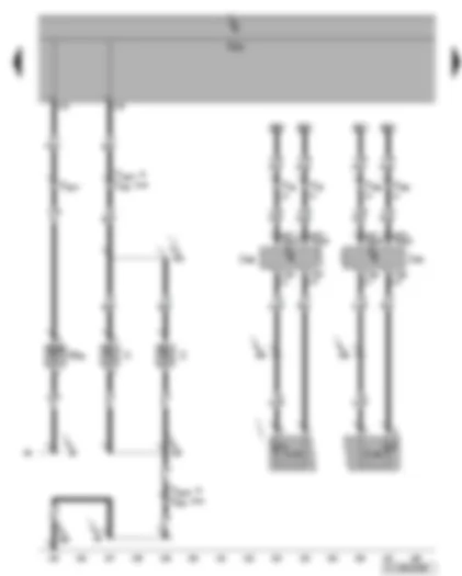 Wiring Diagram  VW GOLF 2005 - High level brake light bulb - number plate light - exterior mirror turn signal bulb