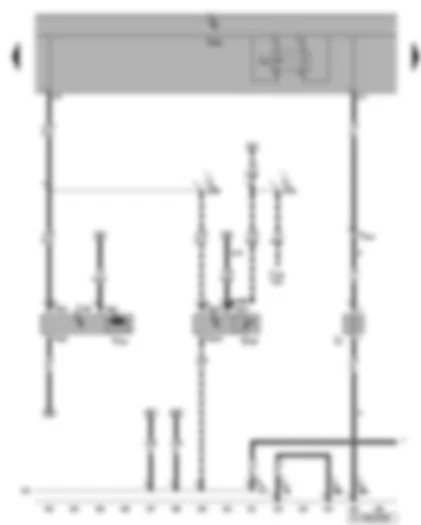 Wiring Diagram  VW GOLF 2005 - Windscreen wiper motor on driver side - relay for heater rear window - heat rear window - sensor for rain and light detection