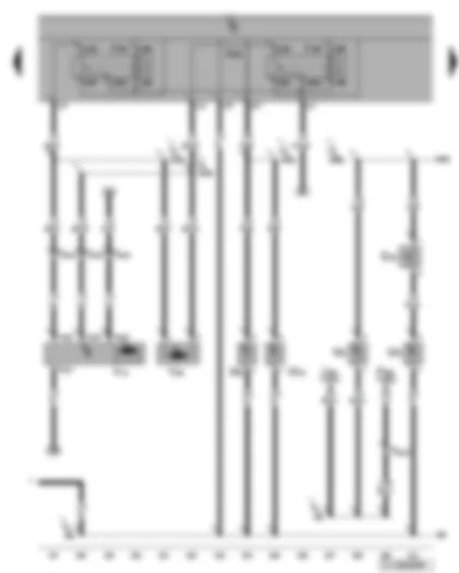 Wiring Diagram  VW GOLF 2005 - Rear window wiper motor - windscreen and rear window washer pump - double washer pump relay - footwell lights - glove compartment light