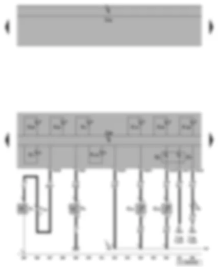 Wiring Diagram  VW GOLF 2005 - Fuel gauge - coolant temperature and coolant shortage indicator - oil pressure warning lamp - handbrake warning - washer fluid level warning lamp