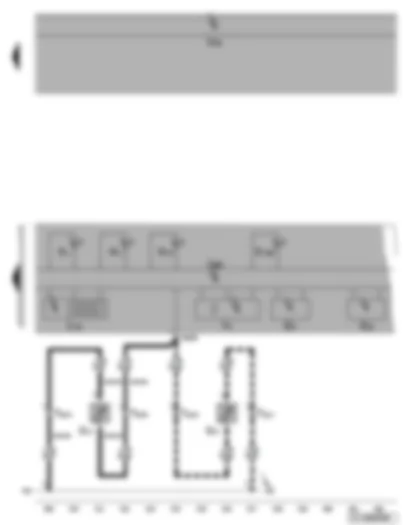 Wiring Diagram  VW GOLF 2005 - Dash panel insert - ambient temperature display - warning lamps for main beam - side light - rear fog light and engine electronics - speedometer - rev. counter