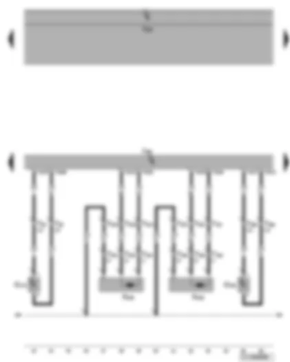 Wiring Diagram  VW GOLF 2004 - Airbag control unit - side airbag crash sensors - side airbag igniter