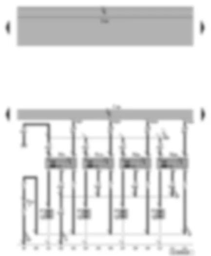 Wiring Diagram  VW GOLF 2005 - Motronic control unit - ignition coils with output stage