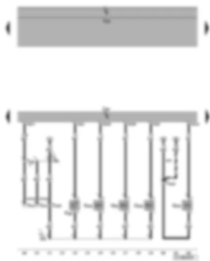 Wiring Diagram  VW GOLF 2005 - Map-controlled engine cooling system thermostat - variable intake manifold changeover valve - activated charcoal filter valve - camshaft control valve - fuel pressure regulating valve