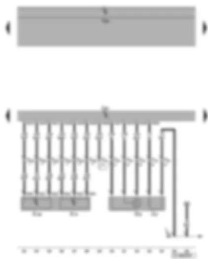 Wiring Diagram  VW GOLF 2005 - Motronic control unit - Lambda probe - accelerator position sender