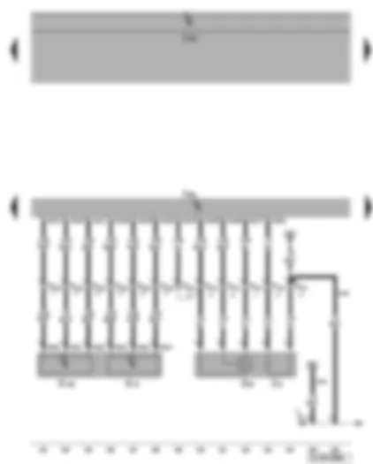 Wiring Diagram  VW GOLF 2005 - Motronic control unit - lambda probe 1 upstream of catalytic converter - accelerator position sender