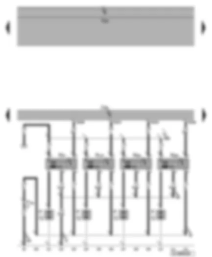 Wiring Diagram  VW GOLF 2005 - Motronic control unit - ignition coils with output stage