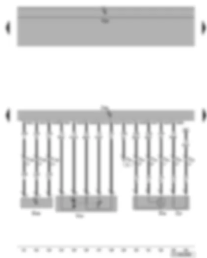 Wiring Diagram  VW GOLF 2005 - Engine control unit - exhaust gas pressure sensor 1 - intake manifold flap motor - Lambda probe