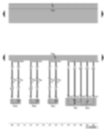 Wiring Diagram  VW GOLF 2006 - Diesel direct injection system control unit - exhaust gas temperature sender 1 - bank 1 exhaust gas temperature sender 2 - temperature sender after particulate filter - exhaust gas recirculation valve