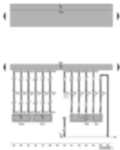 Wiring Diagram  VW GOLF 2005 - Motronic control unit - Lambda probe - accelerator position sender
