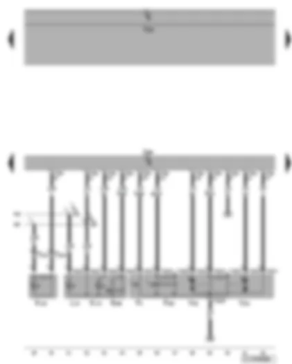 Электросхемa  VW GOLF 2006 - Блок управления двери водителя - клавиша запирания из салона двери водителя - привод центрального замка двери водителя - контрольная лампа блокировки центрального замка