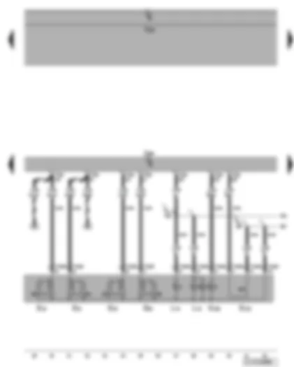 Электросхемa  VW GOLF 2006 - Блок управления двери водителя - выключатели передних стеклоподъемников на двери водителя - клавиша блокировки открывания дверей изнутри