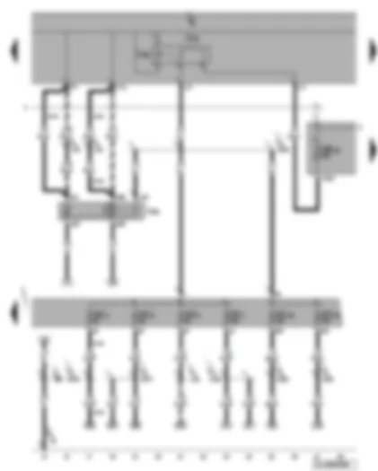 Электросхемa  VW GOLF 2006 - Реле электропитания клеммы 50 - реле 2 электропитания клеммы 15