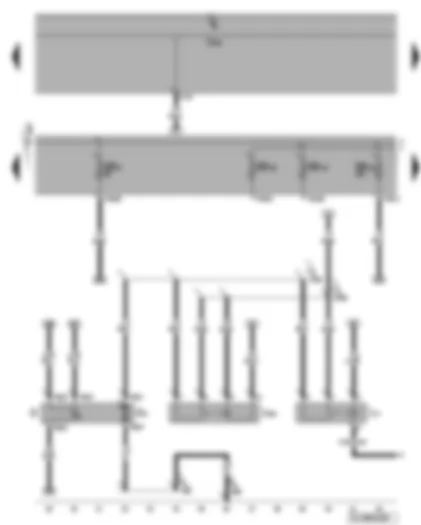 Электросхемa  VW GOLF 2006 - Реле топливного насоса - реле подачи топлива по напорной магистрали - датчик уровня топлива - топливный насос