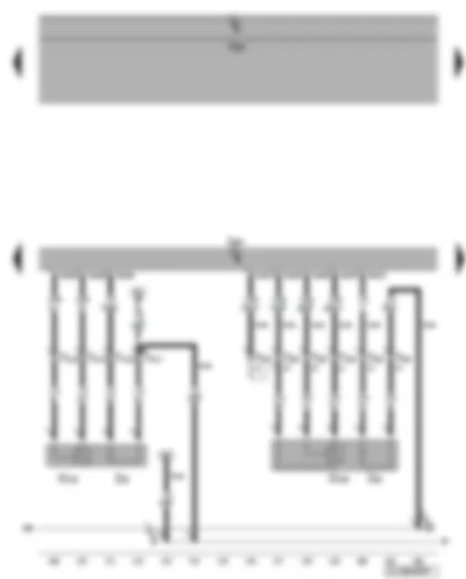 Wiring Diagram  VW GOLF 2006 - Engine control unit - Lambda probe 1 after catalytic converter - Lambda probe 2 before catalytic converter