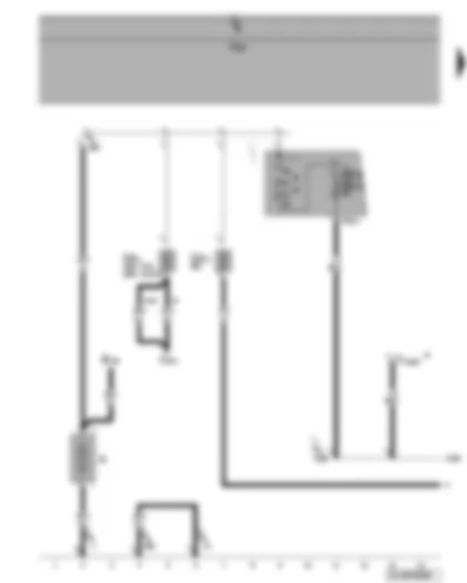 Wiring Diagram  VW GOLF 2009 - Terminal 30 voltage supply relay - battery