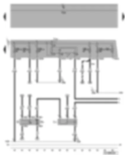 Wiring Diagram  VW GOLF 2006 - Terminal 30 voltage supply relay - fuel pump relay - fuel gauge sender - fuel pump