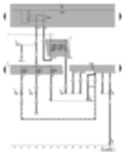 Электросхемa  VW GOLF 2007 - Диагностический интерфейс шин данных - реле 2 электропитания клеммы 15
