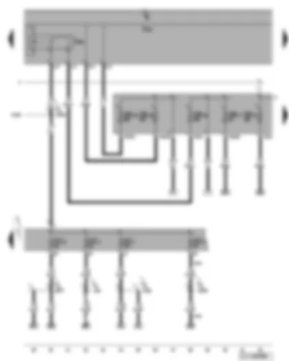 Wiring Diagram  VW GOLF 2006 - Terminal 15 voltage supply relay 2 - fuses