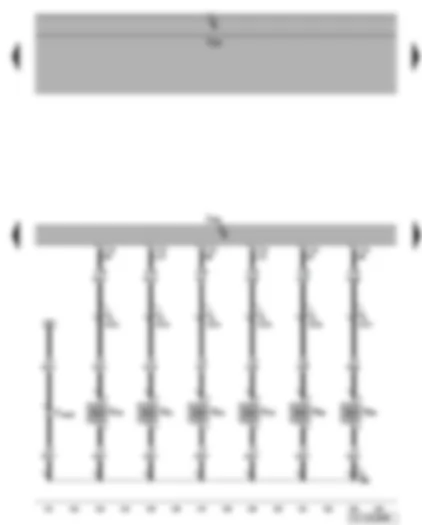 Wiring Diagram  VW GOLF 2006 - Engine control unit - injectors