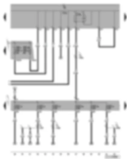 Wiring Diagram  VW GOLF 2007 - X-contact relief relay - fuses